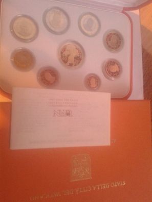 KMS 2016 PP Gold Vatikan Kursmünzensatz proof im Etui + Zertifikat + Umverpackung