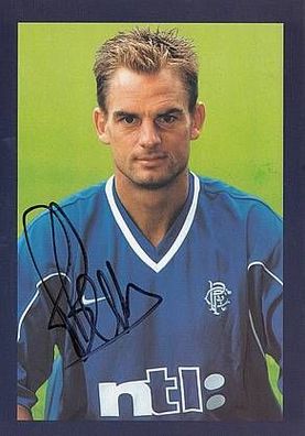 Ronald de Boer Glasgow Rangers AK 90er Jahre TOP Original Signiert + A23939