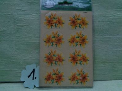 Goldi Aufkleber Sticker aus DM-Zeiten Fensterbilder aus Folie Blumen Tiere Sprüche