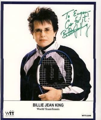 Billie Jean King TOP GF Original Signiert + G 2008