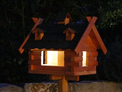 Vogelhaus Vogelhäuser Vogelhäuschen mit Solarbeleuchtung Typ 8