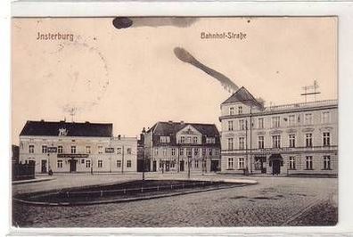 00327 Feldpost Ak Insterburg Ostpreussen Bahnhofstrasse 1914