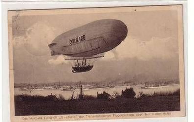 51498 Ak Das lenkbare Luftschiff "Suchard" über dem Kieler Hafen 1911