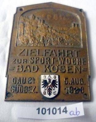 Bronze Plakette ADAC Zielfahrt zur Sport Woche Bad Kösen 1926