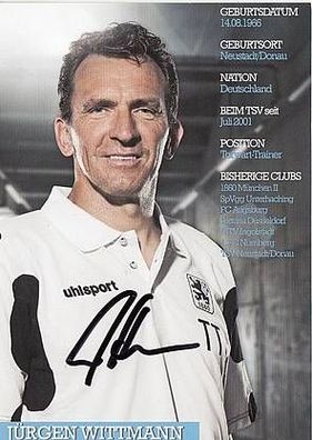 Jürgen Wittmann TSV 1860 München 2012-13 Autogrammkarte + A24477