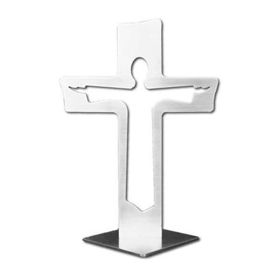Kreuz Standkreuz Auferstehung Auferstehungskreuz Metallkreuz Jesus Standard 19cm