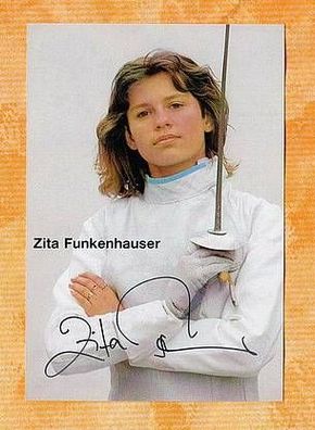 Zita Funkenhauser (Fechten ) - persönlich Unterschrift