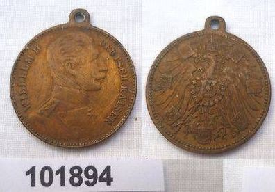 alte Bronze Medaille Kaiser Wilhelm II um 1900