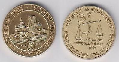 DDR Medaille 5. Bezirksmünzausstellung 1989 Potsdam