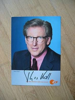 ZDF Fernsehmoderator Theo Koll - handsigniertes Autogramm!!!