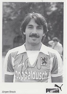 Jürgen Strack TSV 1860 München 1980-81 Autogrammkarte + A24926
