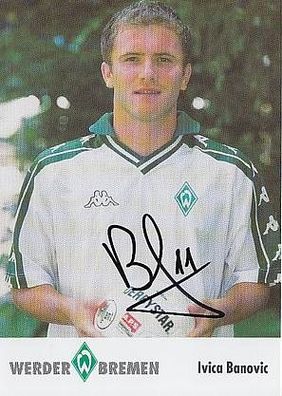 Ivica Banovic Werder Bremen 2001-02 Autogrammkarte + A25089