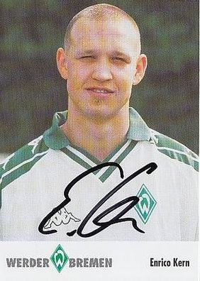 Enrico Kern Werder Bremen 2001-02 Autogrammkarte + A25097