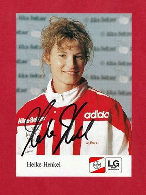 Heike Henkel - ehemalige deutsche Leichtathletin - pers. signiert