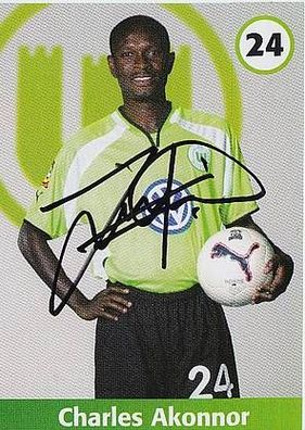 Charles Akonnor VFL Wolfsburg 2001-02 Autogrammkarte + A25229