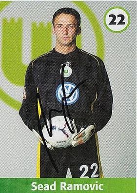 Sead Ramovic VFL Wolfsburg 2001-02 Autogrammkarte + A25230