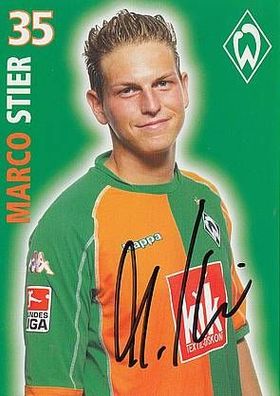 Marco Stier Werder Bremen 2005-06 Autogrammkarte + A25645