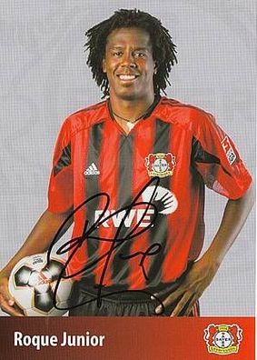 Roque Junior Bayer Leverkusen 2005-06 Autogrammkarte + A25684