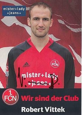 Robert Vittek 1. FC Nürnberg 2005-06 Autogrammkarte + A25743