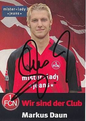 Markus Daun 1. FC Nürnberg 2005-06 Autogrammkarte + A25749