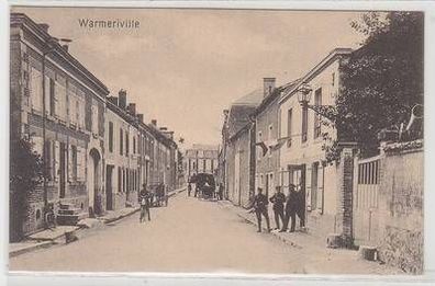 54530 Ak Warmeriville Frankreich France Strassenansicht 1915