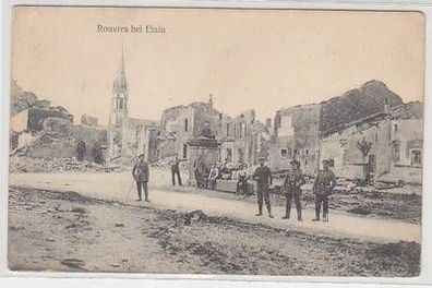54567 Feldpost Ak Rouvres bei Etain France Zerstörungen 1. Weltkrieg um 1915