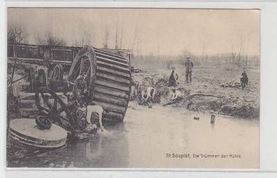 55228 Feldpost Ak St. Souplet Frankreich France die Trümmer der Mühle 1916
