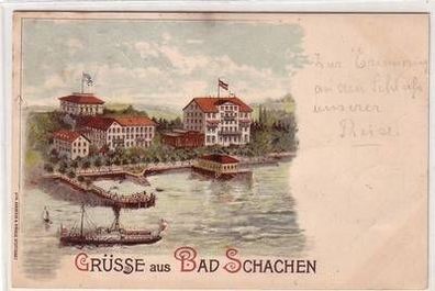 53433 Ak Lithographie Grüsse aus Bad Schachen 1899