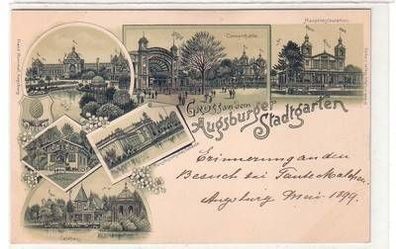 53429 Mehrbild Ak Gruß aus dem Augsburger Stadtgarten um 1900