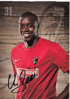 Karim Guede SC Freiburg 2012-13 Autogrammkarte + A26297