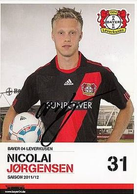 Nicolai Jörgensen Bayer Leverkusen 2011-12 2. Karte RAR TOP + A26068