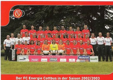 MannschaftskarteEnergie Cottbus 2002-03 TOP + A26184