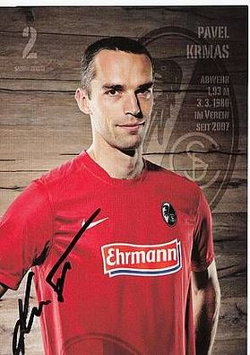 Pavel Krmas SC Freiburg 2012-13 Autogrammkarte + A26281