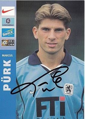 Marcus Pürk TSV 1860 München 1999-00 Autogrammkarte + A26456