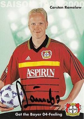 Carsten Ramelow Bayer Leverkusen 1999-00 Autogrammkarte + A26524