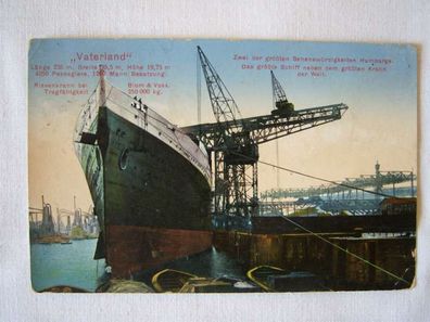 AK , Schiff " Vaterland " , Hamburg , 1913