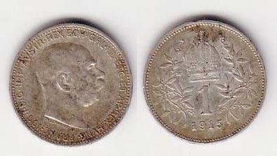 1 Krone Silber Münze Österreich 1915