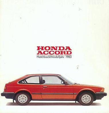 Das Konzept der Auslese Honda Accord Modelljahr 1983