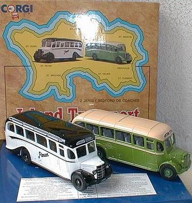97741- Island Transport 2 x Bedford Coach, Corgi