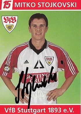 Mitko Stojkovski VFB Stuttgart 1998-99 Autogrammkarte + A26859