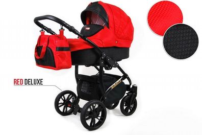 Kinderwagen Miracle Alu, 3in1-Set Wanne Buggy Babyschale Autositz mit Zubehör