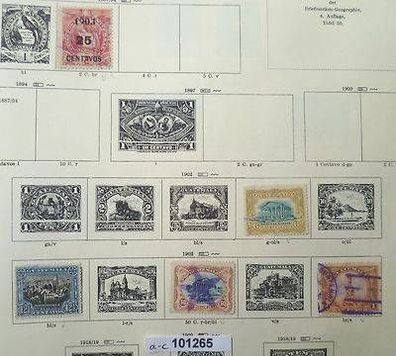 alte Briefmarkensammlung Guatemala mit 11 Briefmarken