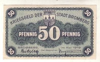 50 Pfennig Banknote Notgeld Stadt Bromberg Bydgoszcz 1919