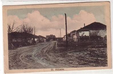 55357 Feldpost Ak St. Hiliaere Frankreich France Straßenansicht 1. Weltkrieg 1917