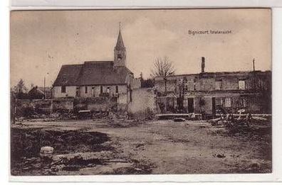 55367 Feldpost Ak Bignicourt Frankreich France Zerstörungen im 1. Weltkrieg 1915