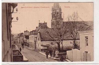 55371 Feldpost Ak Neufchatel (Aisne) Frankreich France Kirche 1. Weltkrieg 1915