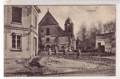 54893 Feldpost Ak Carlepont Frankreich France Zerstörungen 1. Weltkrieg 1915
