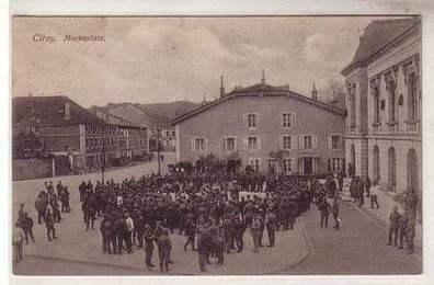 54777 Feldpost Ak Cirey Marktplatz Frankreich France 1. Weltkrieg 1916