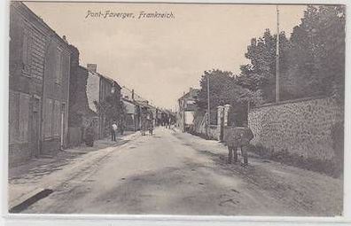 54551 Feldpost Ak Pont Faverger Strassenansicht Frankreich France um 1915