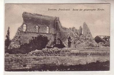 55329 Ak Dontrien Frankreich Ruine der gesprengten Kirche 1915